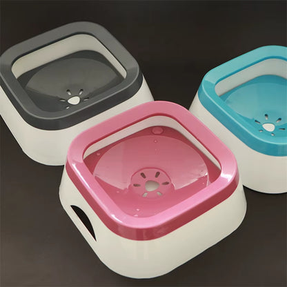 Floating Non-Spill Dog and Cat Water Bowl Dispenser - Anti-Overflow Plastic Design