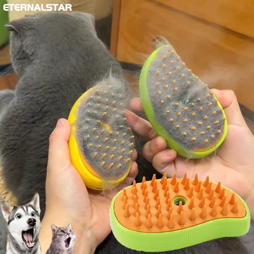 Electric Pet Grooming Tool: 3-in-1 Steam Brush and Sprayer for Cats and Dogs, Featuring Massage and Shedding Functions