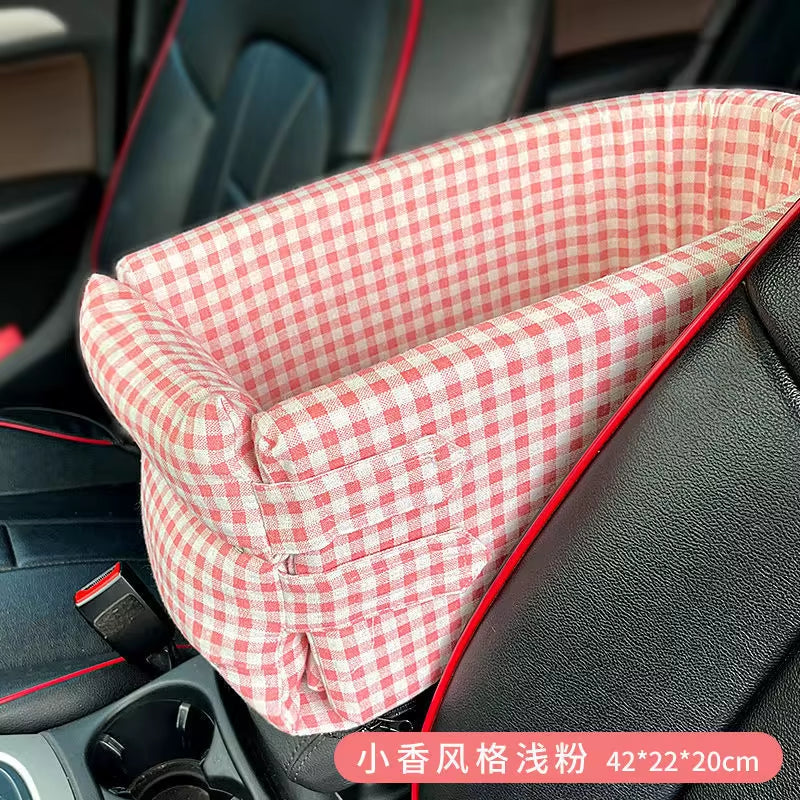 Portable Dog Car Seat Bed and Carrier for Small Dogs and Cats - Safe Travel Accessories