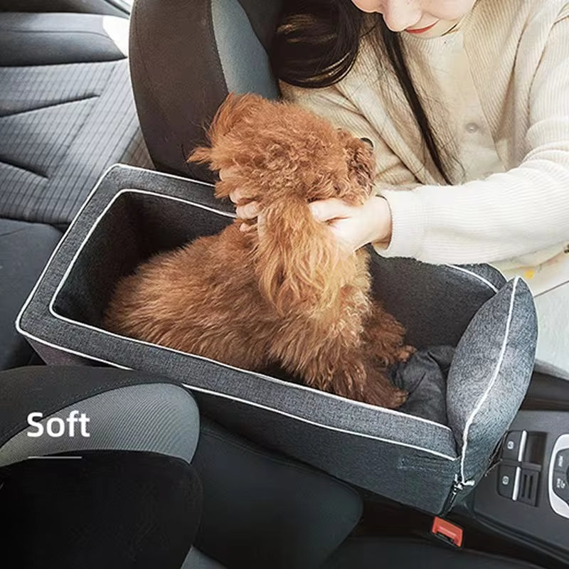 Portable Dog Car Seat Bed and Carrier for Small Dogs and Cats - Safe Travel Accessories
