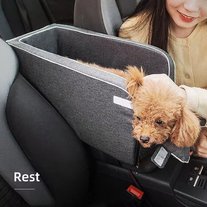 Portable Dog Car Seat Bed and Carrier for Small Dogs and Cats - Safe Travel Accessories