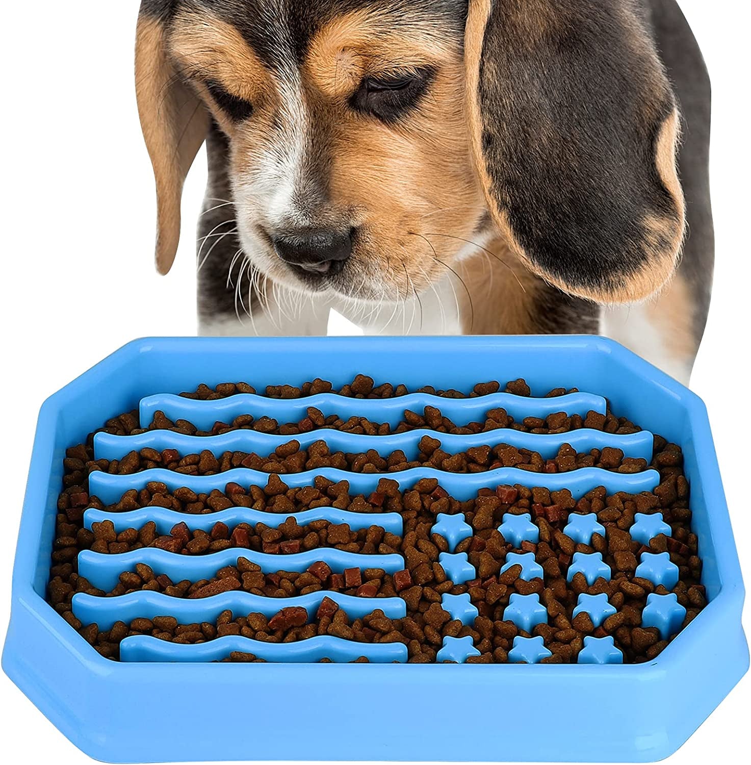 Slow Feeding Bowl for Dogs - Puzzle Feeder to Prevent Bloat, Ideal for Medium, Small Breeds and Puppies