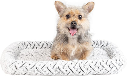 Bolster Mat Dog Bed and Crate Mat - Plush, Versatile, and Washable Small Dog Bed (18" x 24") for Calming Comfort