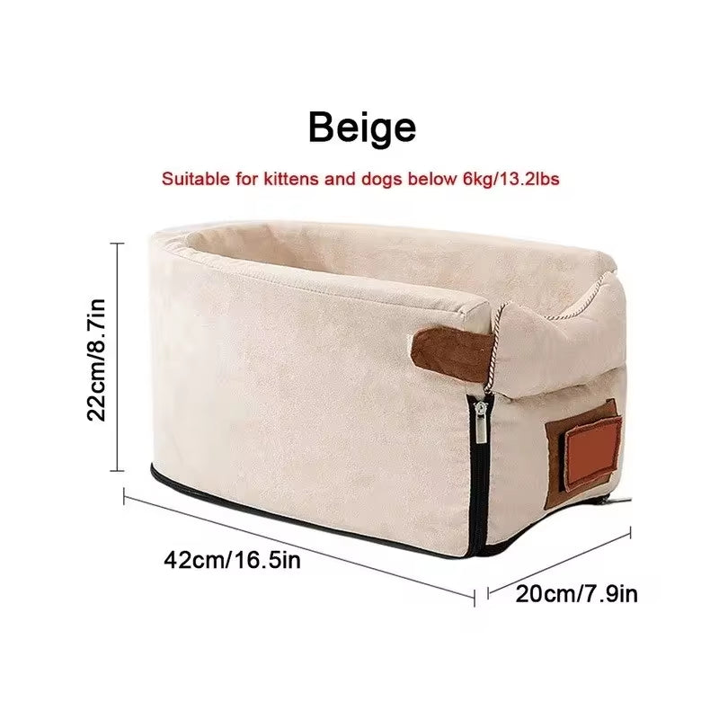 Portable Dog Car Seat Bed and Carrier for Small Dogs and Cats - Safe Travel Accessories