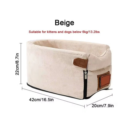 Portable Dog Car Seat Bed and Carrier for Small Dogs and Cats - Safe Travel Accessories