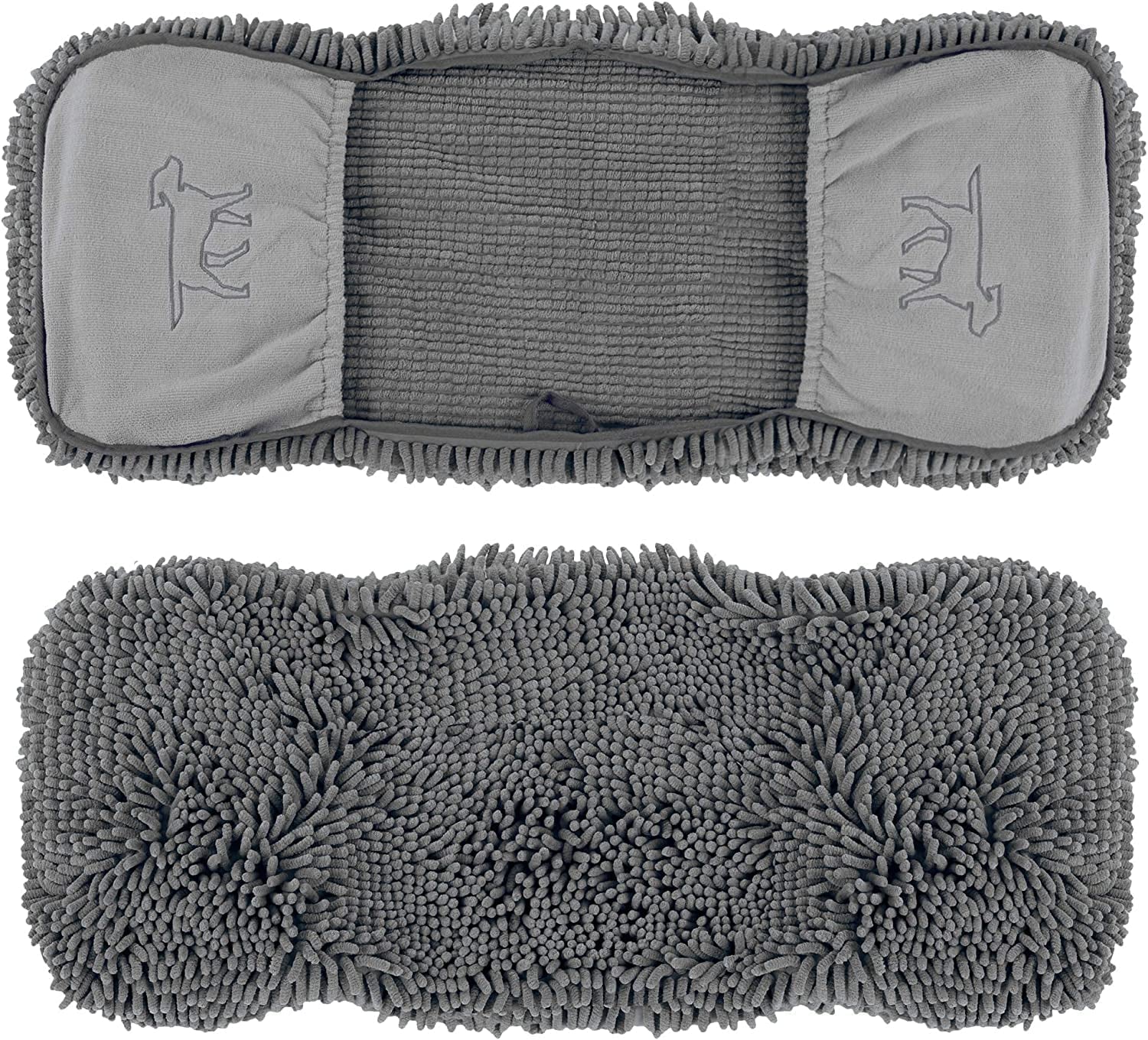 Ultra Absorbent Microfiber Dog Bath Towel - Extra Large 35x15 Size with Comfortable Hand Pockets, Ideal for Indoor and Outdoor Use, Durable and Machine Washable