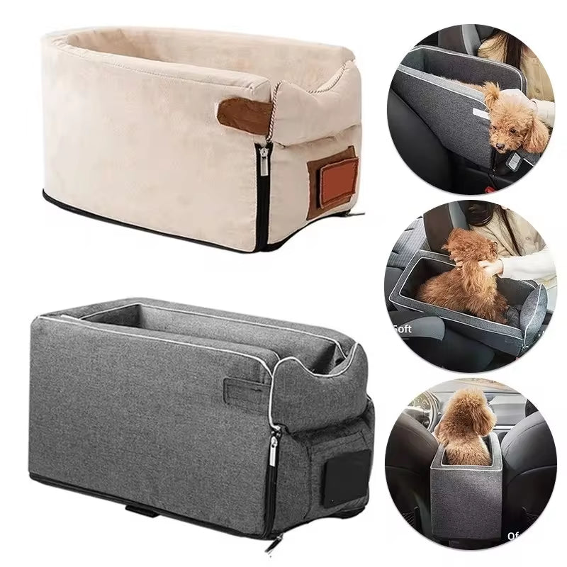 Portable Dog Car Seat Bed and Carrier for Small Dogs and Cats - Safe Travel Accessories