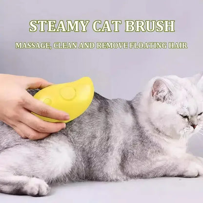 Electric Pet Grooming Tool: 3-in-1 Steam Brush and Sprayer for Cats and Dogs, Featuring Massage and Shedding Functions