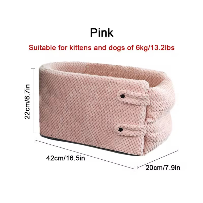 Portable Dog Car Seat Bed and Carrier for Small Dogs and Cats - Safe Travel Accessories