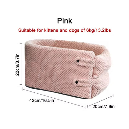 Portable Dog Car Seat Bed and Carrier for Small Dogs and Cats - Safe Travel Accessories