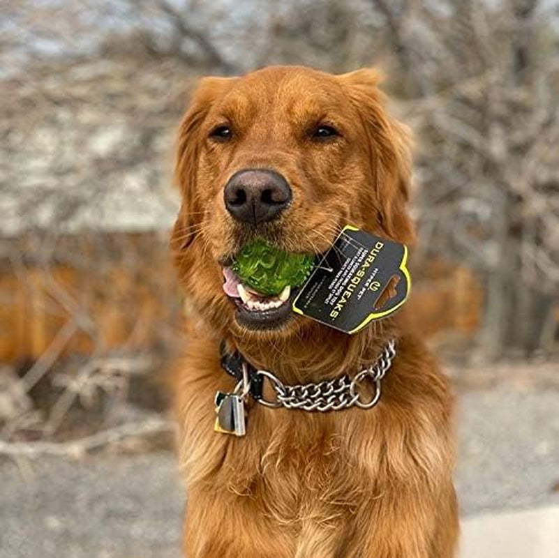 Durasqueak Interactive Dog Ball Toy - Floating and Squeaking Fetch Toy, 2.5 Inch Green, Ideal Alternative to Traditional Tennis Balls
