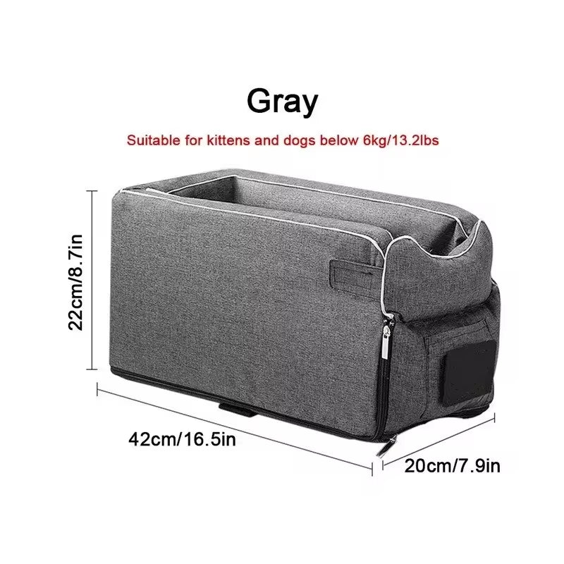 Portable Dog Car Seat Bed and Carrier for Small Dogs and Cats - Safe Travel Accessories