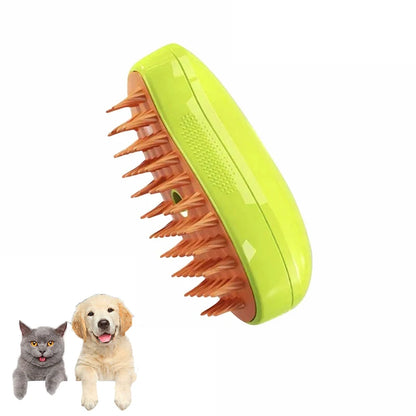 Electric Pet Grooming Tool: 3-in-1 Steam Brush and Sprayer for Cats and Dogs, Featuring Massage and Shedding Functions