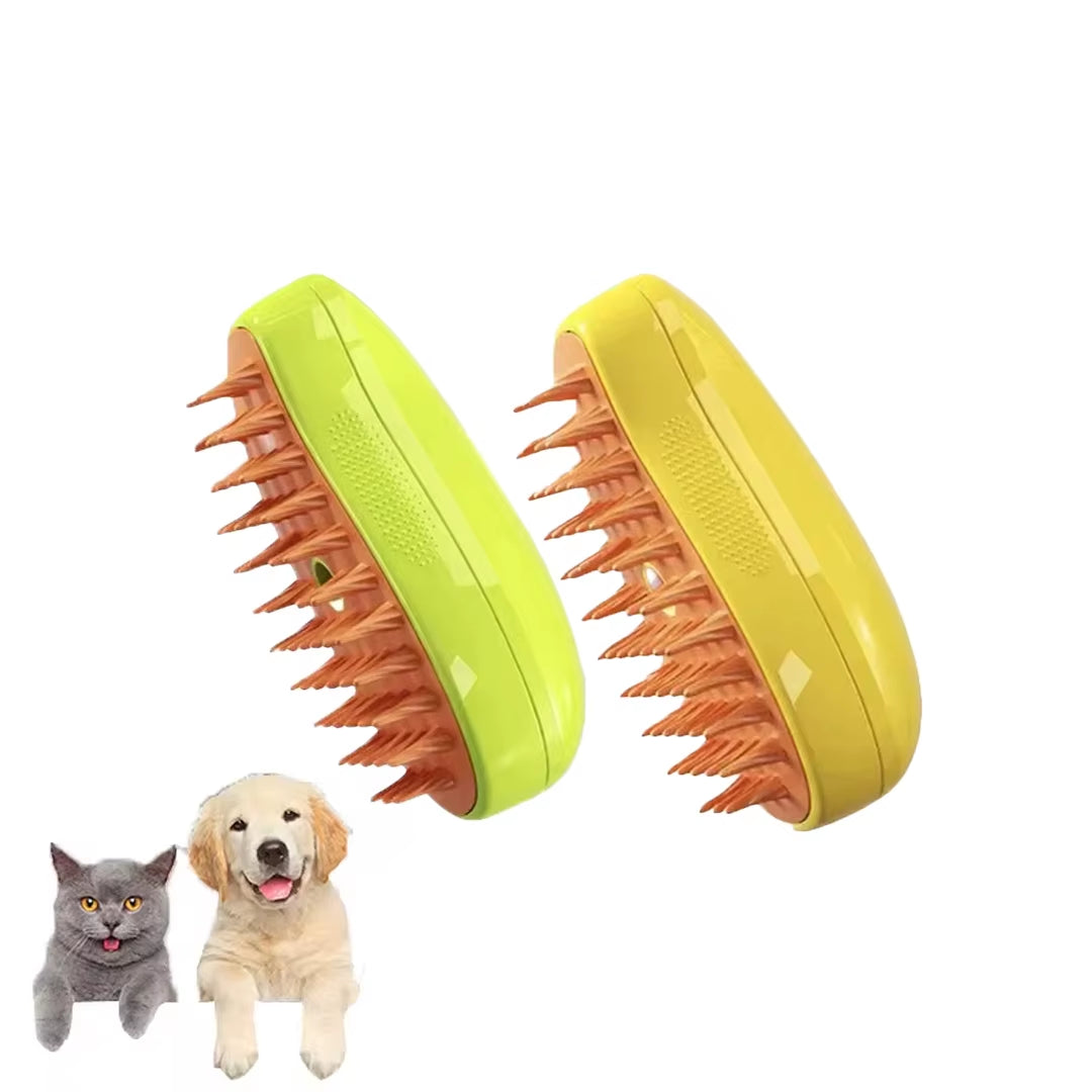 Electric Pet Grooming Tool: 3-in-1 Steam Brush and Sprayer for Cats and Dogs, Featuring Massage and Shedding Functions