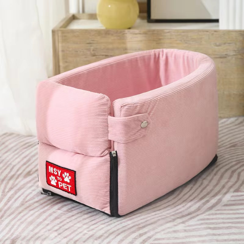 Portable Dog Car Seat Bed and Carrier for Small Dogs and Cats - Safe Travel Accessories