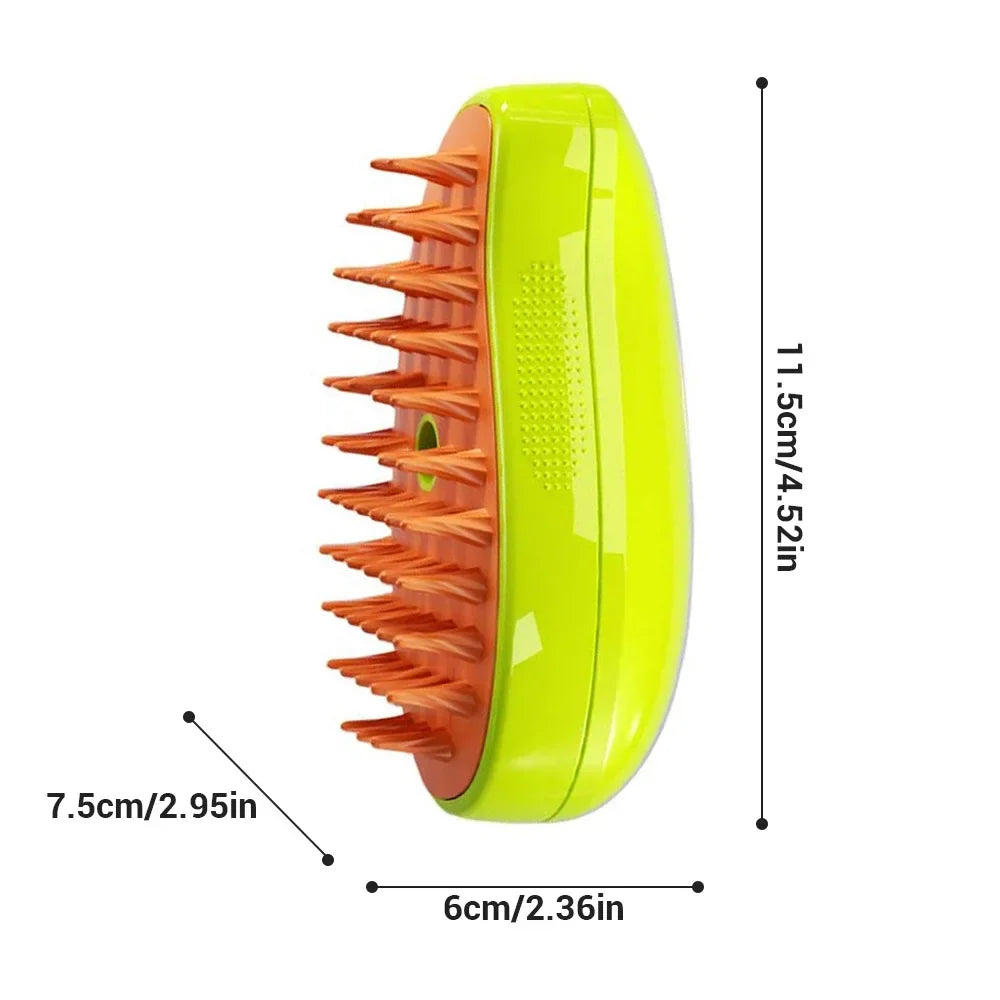 Electric Pet Grooming Tool: 3-in-1 Steam Brush and Sprayer for Cats and Dogs, Featuring Massage and Shedding Functions