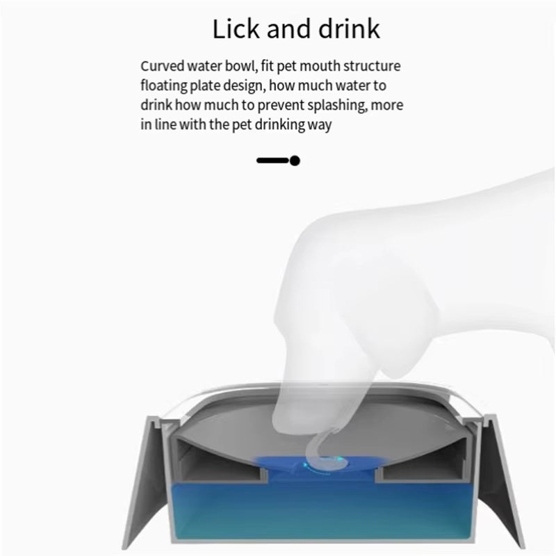 Floating Non-Spill Dog and Cat Water Bowl Dispenser - Anti-Overflow Plastic Design
