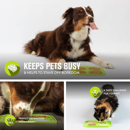 IQ Treat Lick Mat for Dogs and Cats | Innovative Slow Feeder Alternative | Ideal Enrichment Toy for Pets