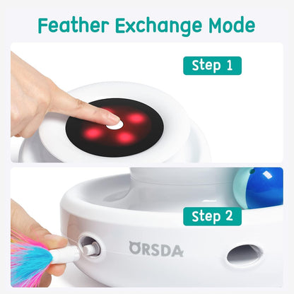 2-in-1 Interactive Cat Toys for Indoor Cats - Automatic Toy Balls and Mice with Ambush Feather Attachments, Dual Power Supply, Adjustable Speed, and Auto On/Off Feature