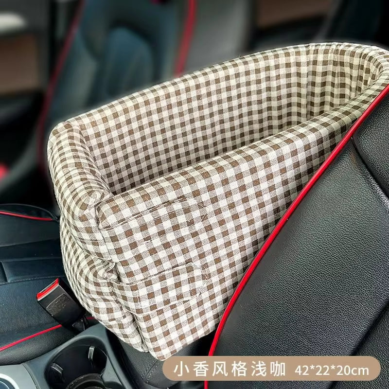 Portable Dog Car Seat Bed and Carrier for Small Dogs and Cats - Safe Travel Accessories